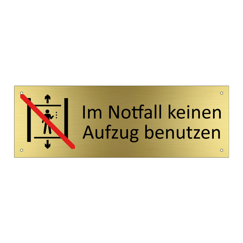 Im Notfall keinen Aufzug benutzen