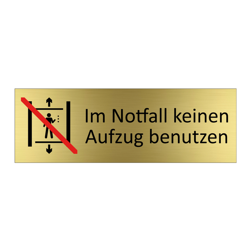 Im Notfall keinen Aufzug benutzen