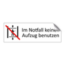 Im Notfall keinen Aufzug benutzen