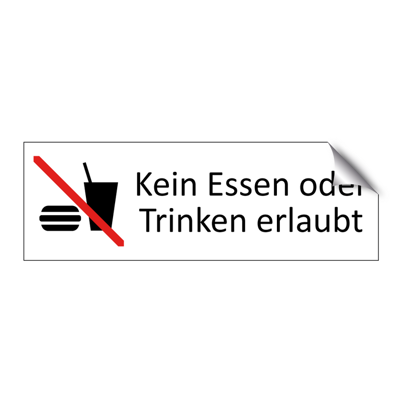 Kein Essen oder Trinken erlaubt