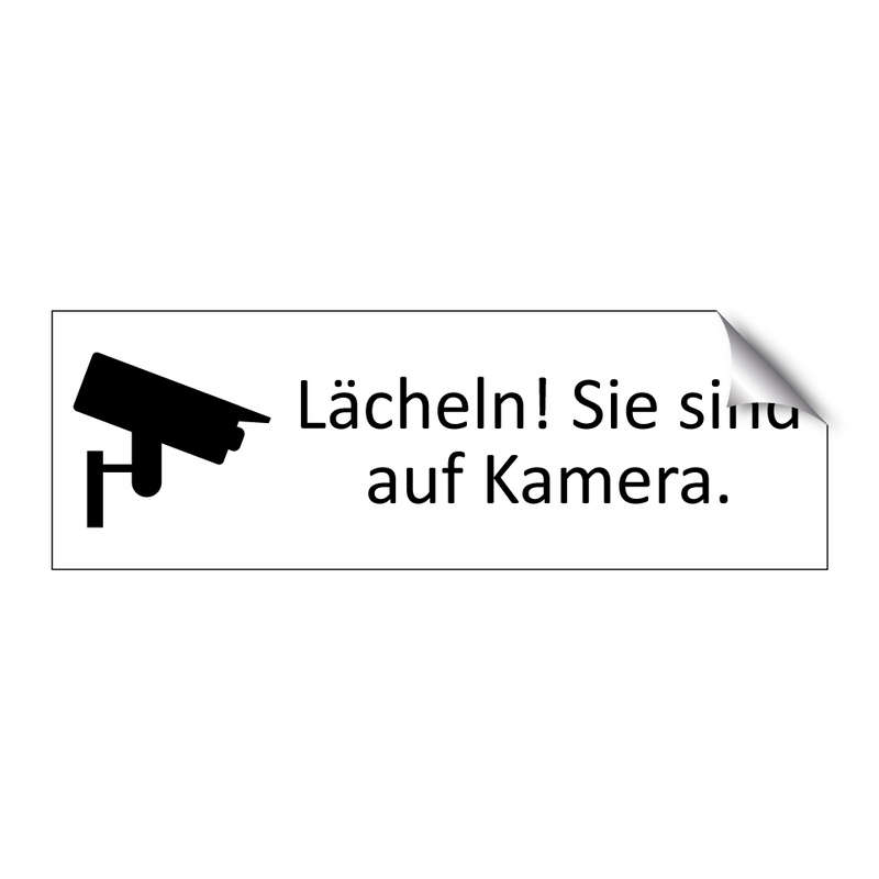 Lächeln! Sie sind auf Kamera.