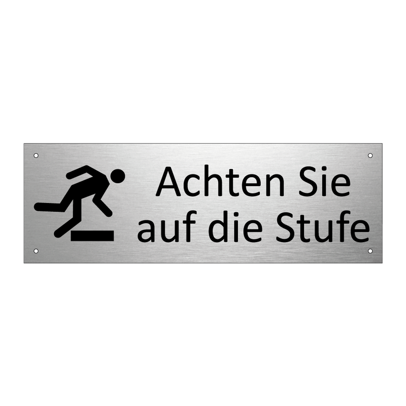 Achten Sie auf die Stufe