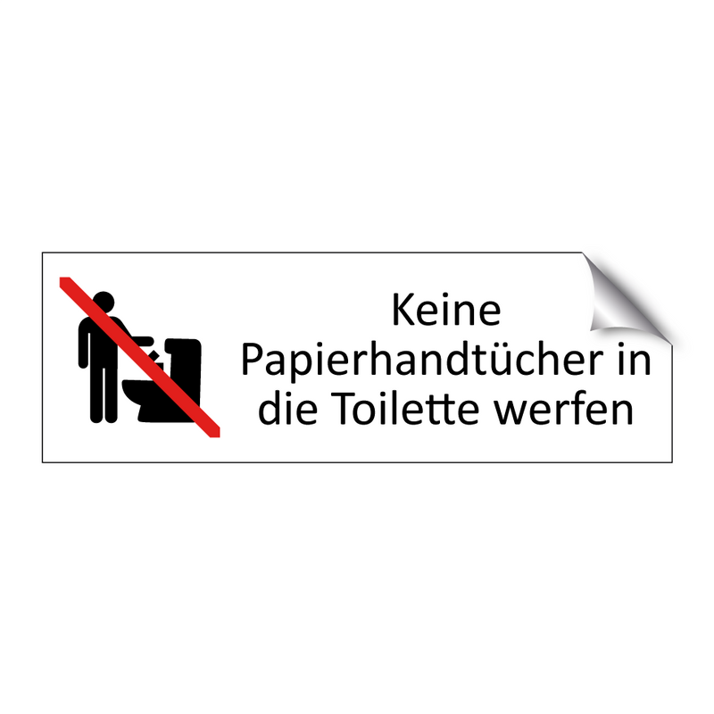 Keine Papierhandtücher in die Toilette werfen