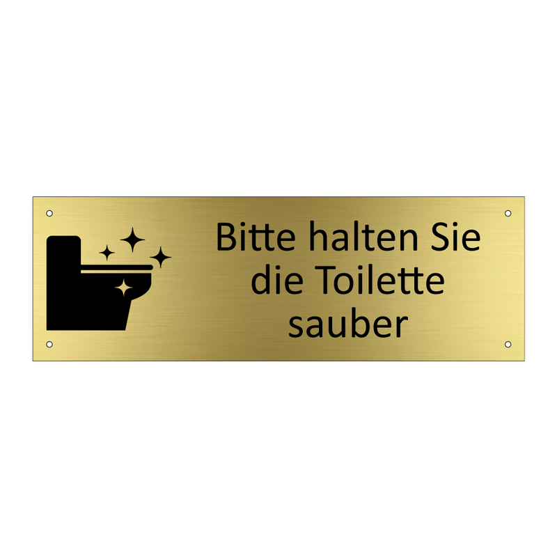 Bitte halten Sie die Toilette sauber