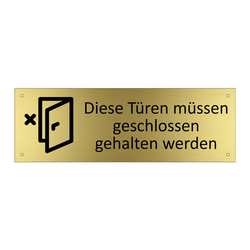 Diese Türen müssen geschlossen gehalten werden