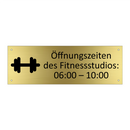 Öffnungszeiten des Fitnessstudios: 06:00 – 10:00