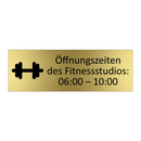 Öffnungszeiten des Fitnessstudios: 06:00 – 10:00