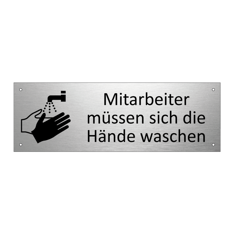 Mitarbeiter müssen sich die Hände waschen
