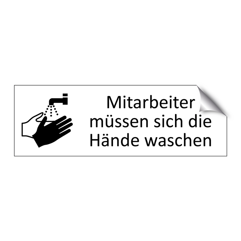Mitarbeiter müssen sich die Hände waschen