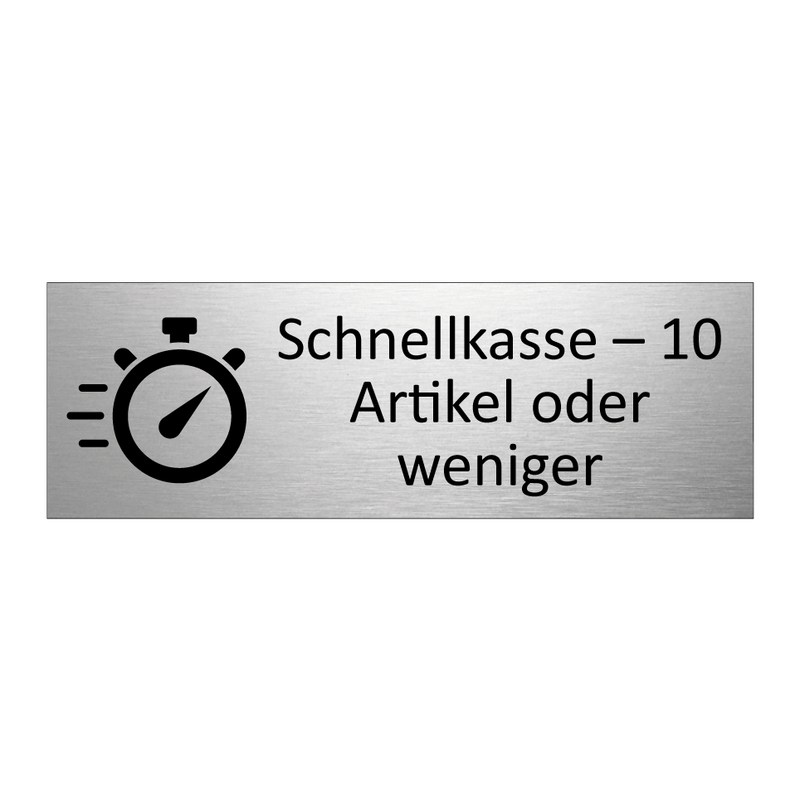 Schnellkasse – 10 Artikel oder weniger