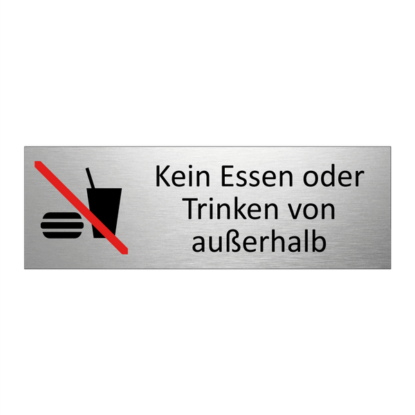 Kein Essen oder Trinken von außerhalb