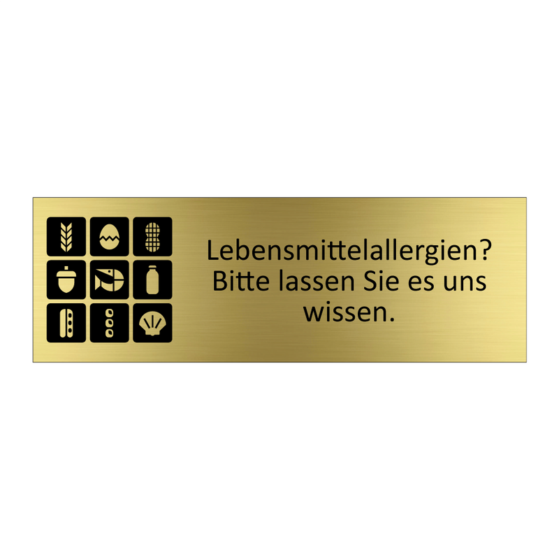 Lebensmittelallergien? Bitte lassen Sie es uns wissen.