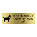 Bitte räumen Sie nach Ihrem Hund auf.