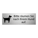 Bitte räumen Sie nach Ihrem Hund auf.
