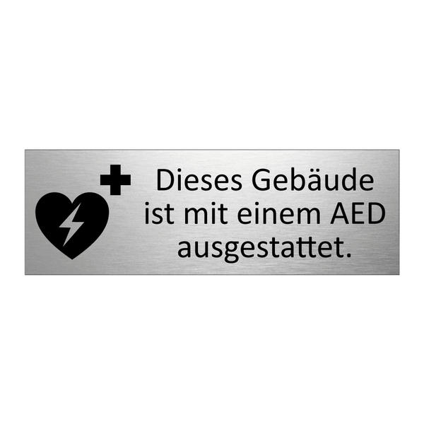 Dieses Gebäude ist mit einem AED ausgestattet.