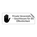Private Veranstaltung – Geschlossen für die Öffentlichkeit