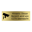 Hinweis: Dieser Bereich wird von CCTV überwacht