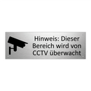 Hinweis: Dieser Bereich wird von CCTV überwacht