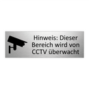 Hinweis: Dieser Bereich wird von CCTV überwacht