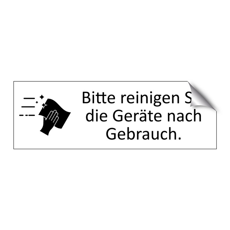 Bitte reinigen Sie die Geräte nach Gebrauch.