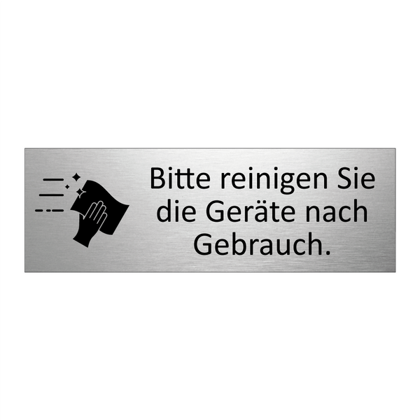 Bitte reinigen Sie die Geräte nach Gebrauch.