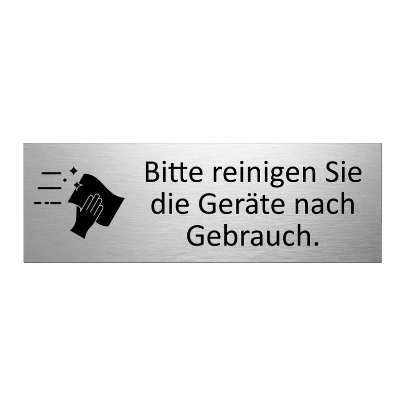 Bitte reinigen Sie die Geräte nach Gebrauch.