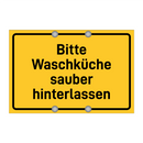 Bitte Waschküche sauber hinterlassen