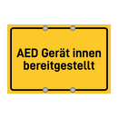 AED Gerät innen bereitgestellt & AED Gerät innen bereitgestellt & AED Gerät innen bereitgestellt