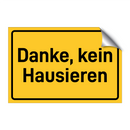 Danke, kein Hausieren