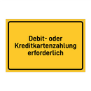 Debit- oder Kreditkartenzahlung erforderlich