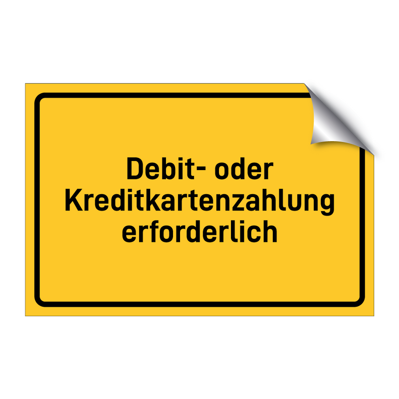 Debit- oder Kreditkartenzahlung erforderlich