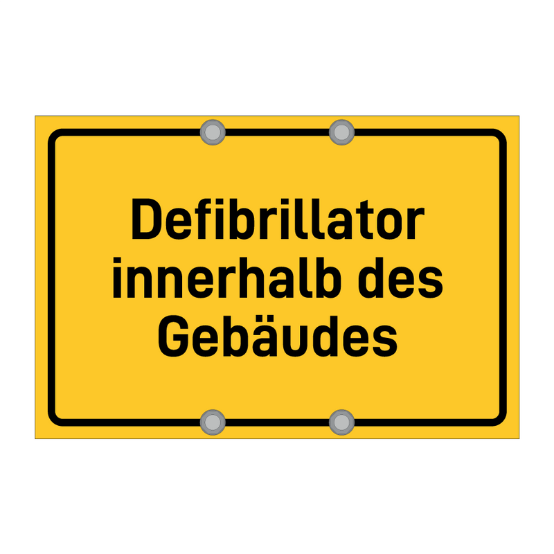 Defibrillator innerhalb des Gebäudes