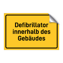 Defibrillator innerhalb des Gebäudes