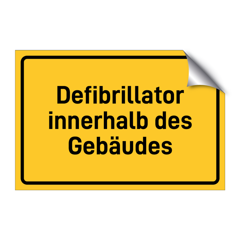 Defibrillator innerhalb des Gebäudes