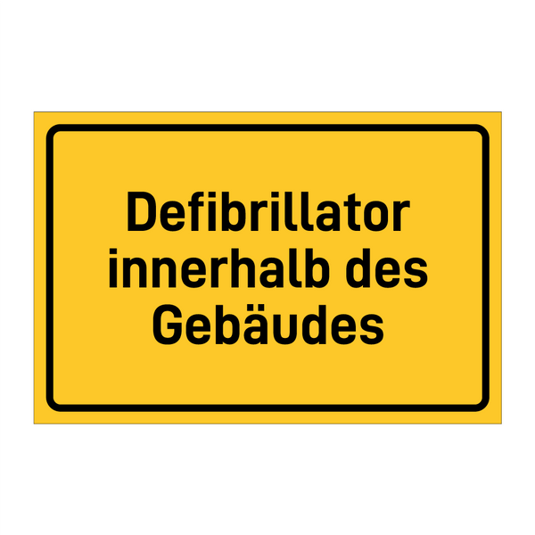 Defibrillator innerhalb des Gebäudes