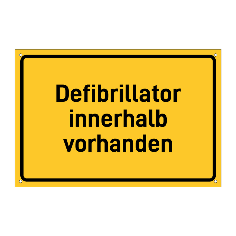 Defibrillator innerhalb vorhanden