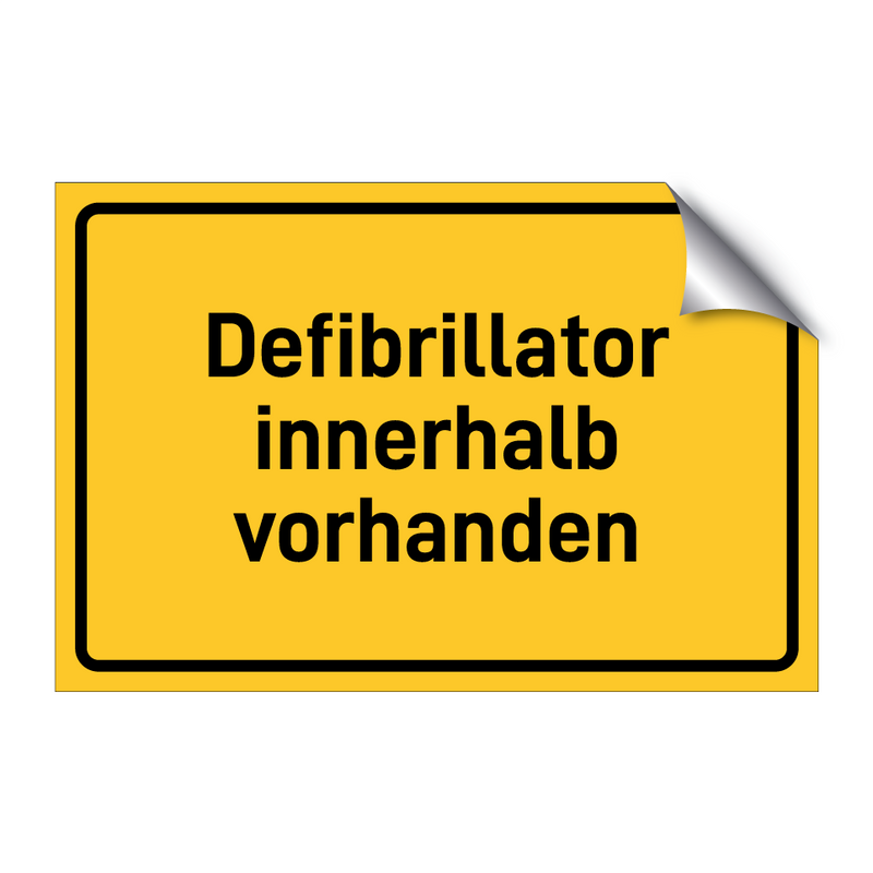 Defibrillator innerhalb vorhanden