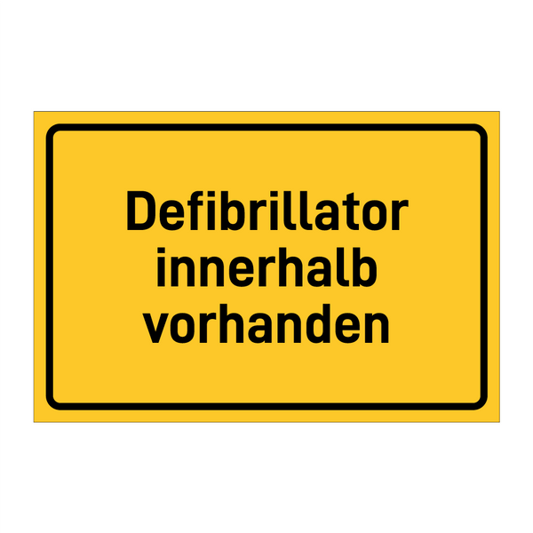 Defibrillator innerhalb vorhanden