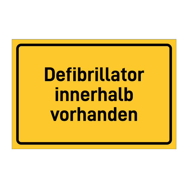 Defibrillator innerhalb vorhanden