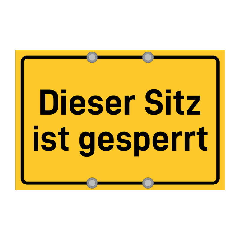 Dieser Sitz ist gesperrt