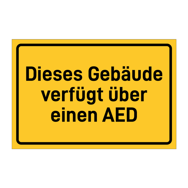 Dieses Gebäude verfügt über einen AED