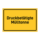 Druckbetätigte Mülltonne