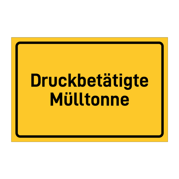 Druckbetätigte Mülltonne
