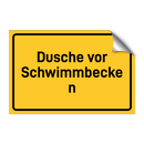 Dusche vor Schwimmbecken