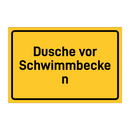 Dusche vor Schwimmbecken