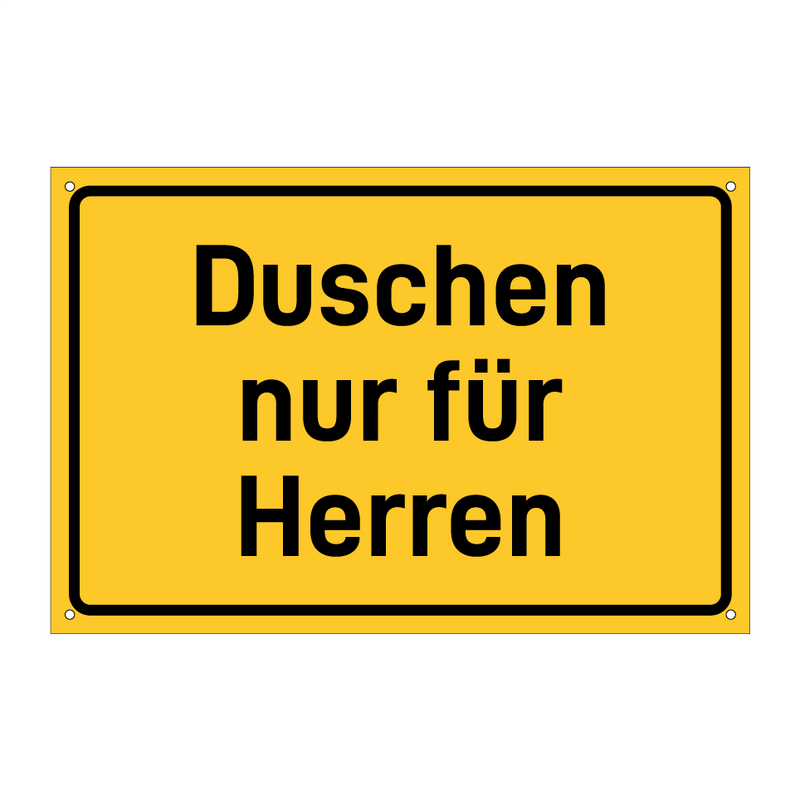 Duschen nur für Herren
