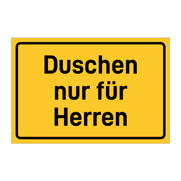 Duschen nur für Herren