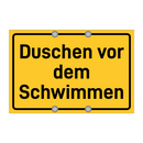 Duschen vor dem Schwimmen