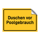 Duschen vor Poolgebrauch