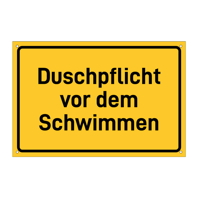 Duschpflicht vor dem Schwimmen